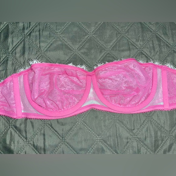 CANDIE'S Mint Lace Cheeky Panty, sz L, with matching Strapless Bandeau Bra, NWT - Picture 8 of 13